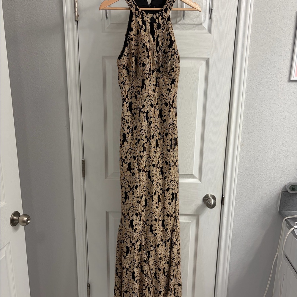 Night Way Collections Black and Gold Formal/Prom Dress